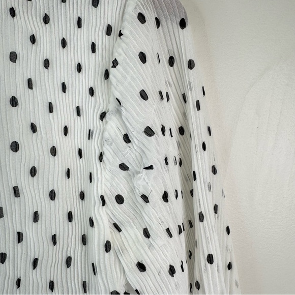 Zara White Polka Dot Mini Dress Size Medium - Picture 13 of 16